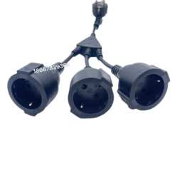 热销欧标一拖三防水德式母座电源线欧规一分三延长线 欧规插头线