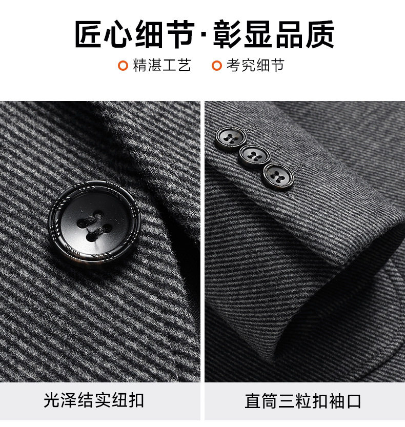 Áo vest nam phom ôm nhẹ, hai lớp lót bông dày dặn, co giãn, không cần ủi, giặt máy được — thanh niên màu xám chi tiết 8