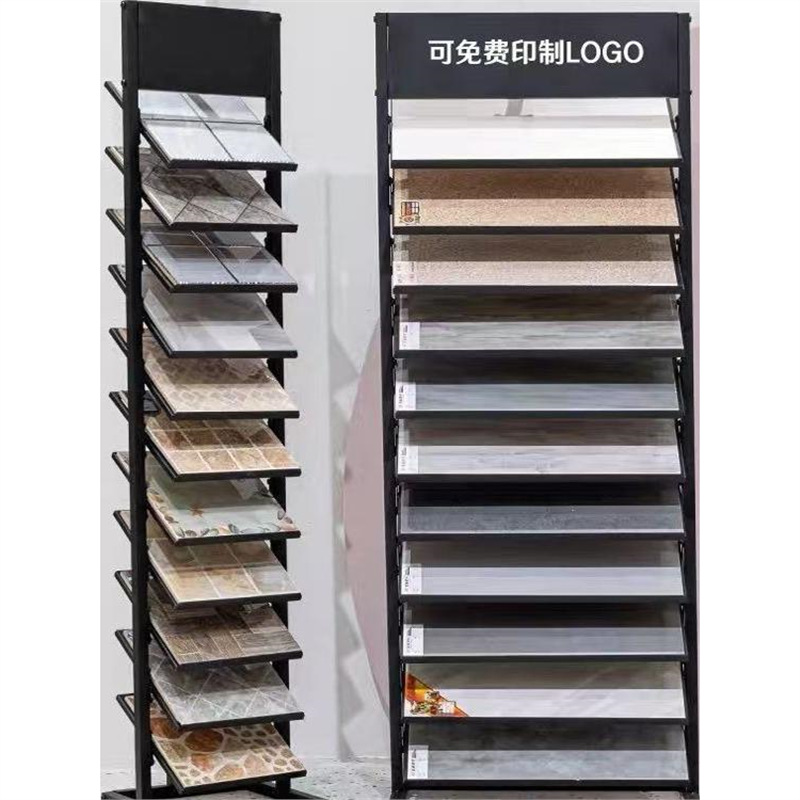 瓷砖展示架落地式木地板样品架铝扣板货架石材色板架橱柜门板架子