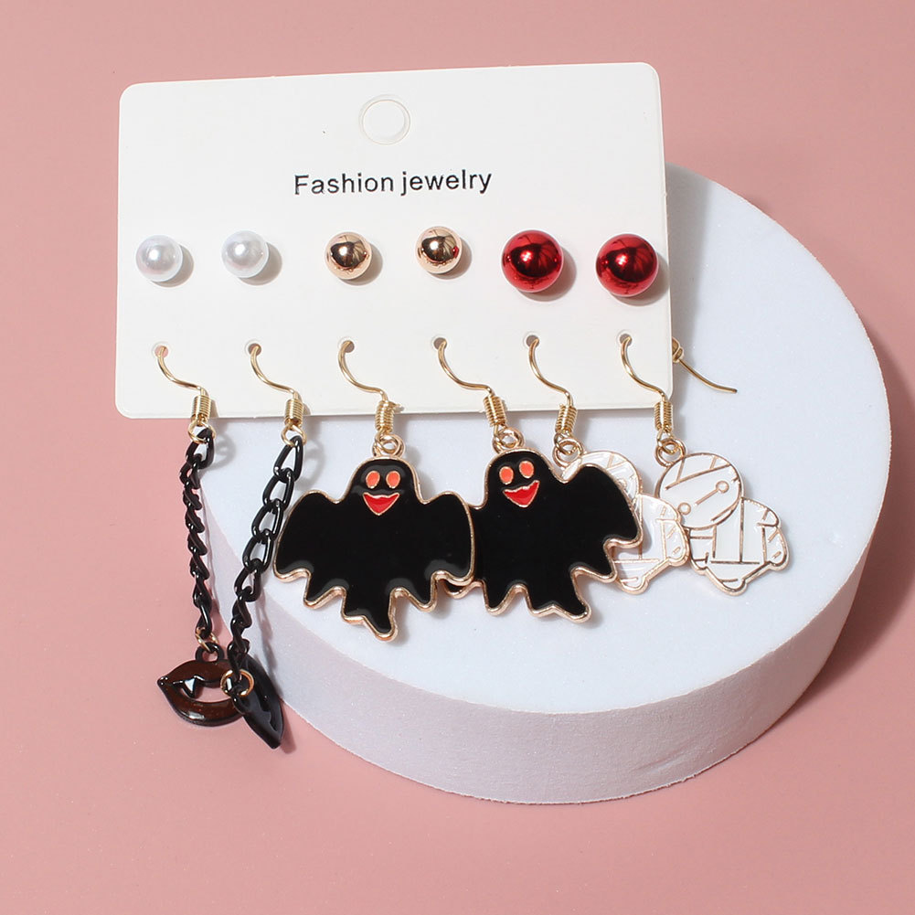 Women's Gender Plating Design 1 Set Casual Funny Halloween Pattern Plating Alloy Earrings