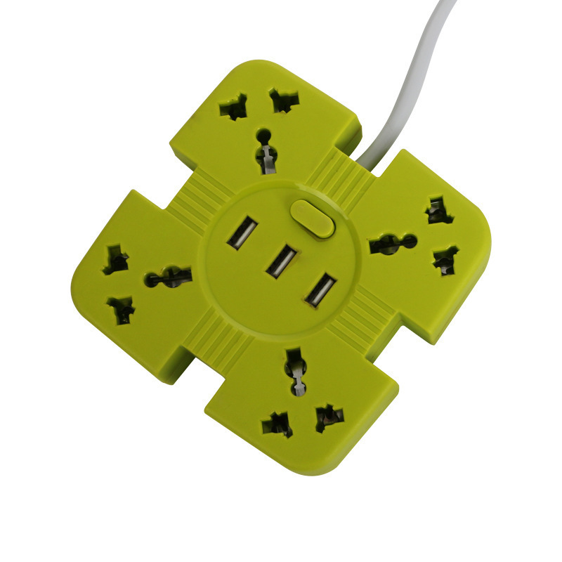 多孔usb插座面板 带开关排插家用插排办公室接线板批发