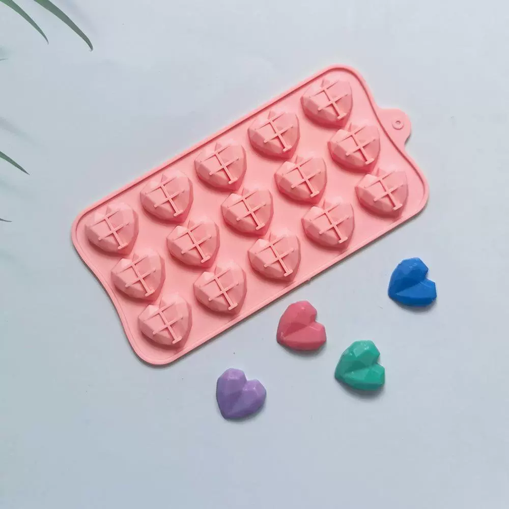 Форма из силикона 15 Diamond Love Chocolate 68 для шоколада, торта, льда, пудинга, десерта, выпечки