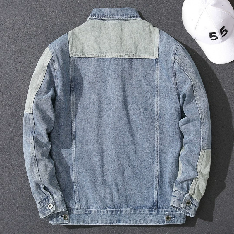 Denim men's autumn thin jacket, slim fit