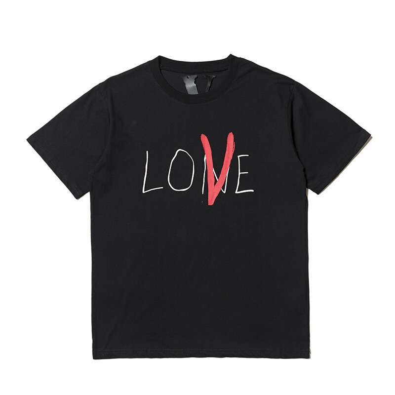 Vlone Short-Sleeve T-Shirt for Women, Trendy Brand, Valentine's Day Limited Edition, Same Style as Wang Yibo, High Street Fashion, Loose Fit, Half-Sleeve for Men Vlone Short-Sleeve T-Shirt for Women, Trendy Brand, Valentine's Day Limited Edition, Same Style as Wang Yibo, High Street Fashion, Loose Fit, Half-Sleeve for Men