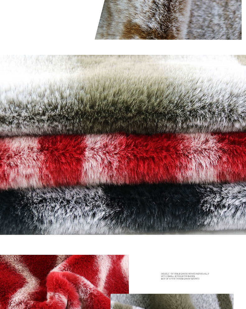 厂家批发罗拉拔色人造毛皮 仿兔绒加厚服装地毯毛毯玩具面料出售