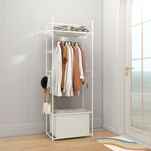 Clothes Hanger for Home Use, Cross-Border Simple Clothes Hanger, Movable Household Floor-Standing Clothes Rack, Floor-Standing Bedroom Clothes Rack