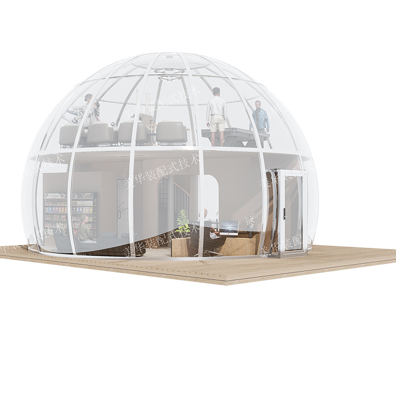 Red al aire libre PC estrella habitación burbuja tienda de campaña transparente vidrio punto escénico restaurante jardín villa sala de sol móvil