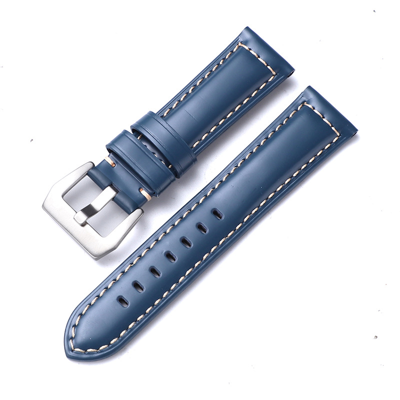 Aplicable iwatch correa de cuero genuino Apple correa de reloj applewatch8 Huawei GT3 Samsung S1 Pena Mar