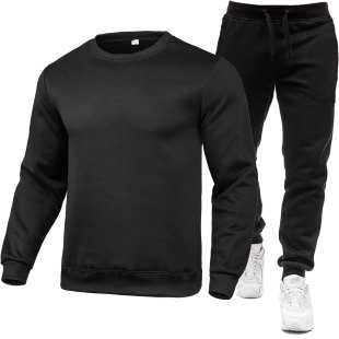 2023 Spring and Autumn Men's New Solid Color Round Neck Casual Sweat Sports Fashion Pullover Sweat suit