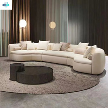 沙发高档次简约欧式现代沙发客厅花瓣新款爆款弧形高档意式沙发