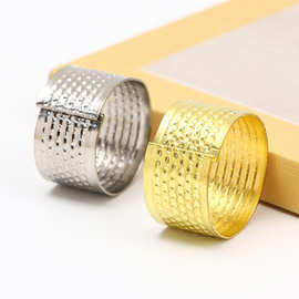 顶针十字绣手工diy工具老式抵针戒指针线盒配套可调节缝纫顶针箍