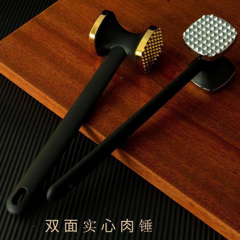 Zinc Alloy Nylon Handle Multifunctional Meat Hammer Steak Tender Hammer Double-sided Meat Hammer Kitchen Supplies Solid Thickened
