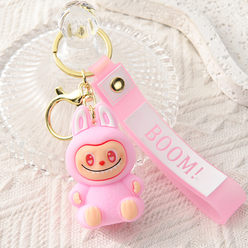 漫画 labubu キーホルダーシリコーンかわいいカーバッグ小さなギフト表現 labubu キーチェーン卸売|undefined