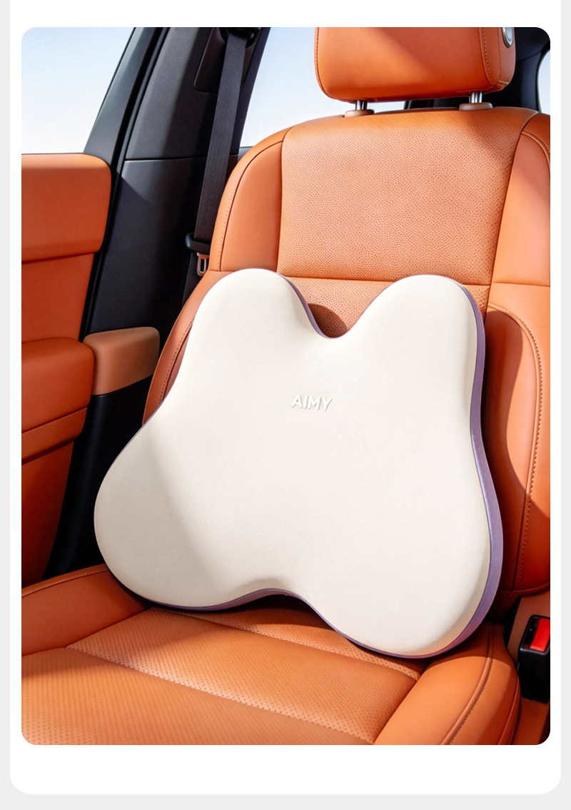 Car Lumbar Support Cushion Memory Foam Long Sitting Ergonomic Office Backrest Cushion Lumbar Support