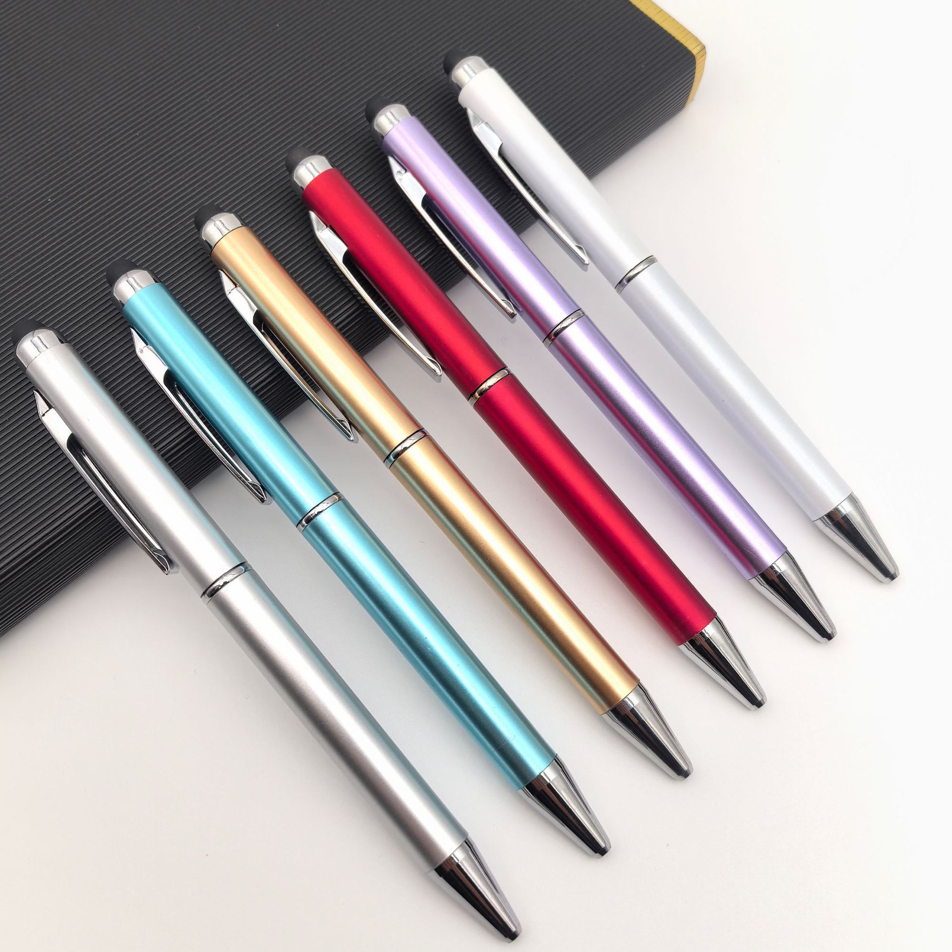 Lápiz táctil multifuncional con pluma de condensador de escritura manual de doble propósito para teléfono inteligente con pluma de bola de condensador de escritura manual universal