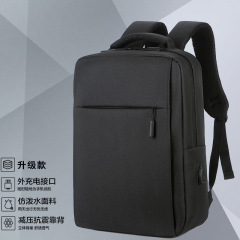 アップグレードusb防水ランドセル男性15.6インチノートパソコンバッグビジネス通勤バックパックにロゴを追加