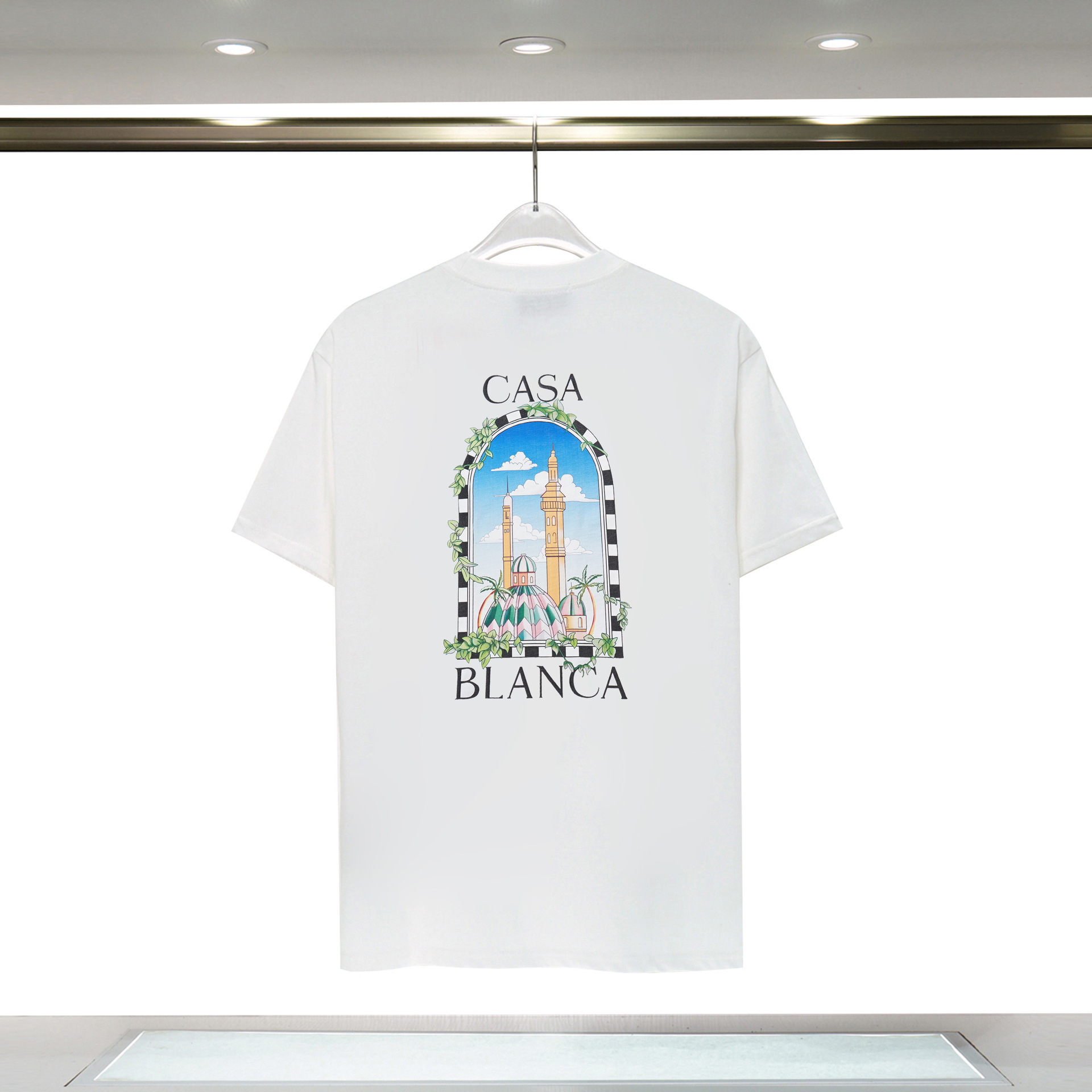Casablanca T-shirt Casa Blanca Arch Logo White
