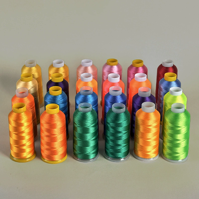 Нитки для вышивания 108D/2 полиэстер- viscose, OEKO-TEX сертифицировано, цвета швейной машины высокой скорости