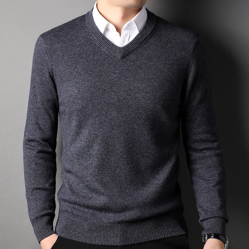 V -neck Men ash