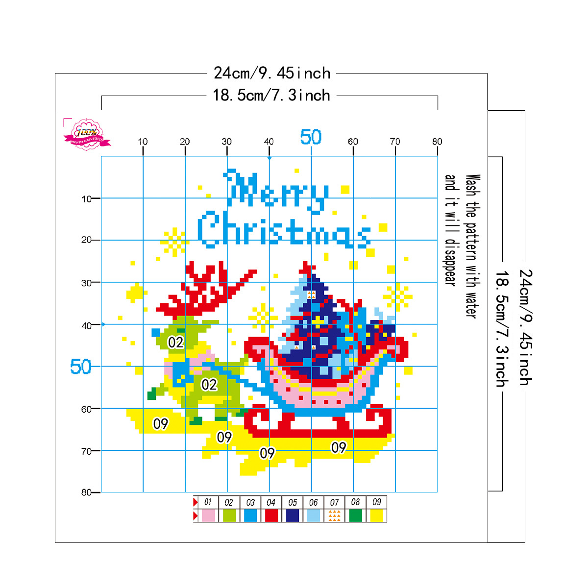 Comercio exterior Navidad de venta caliente colección de Navidad cuatro impresión de alta definición pinturas de bordado cruzado introducción image 3