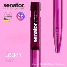 senator进口中性笔LIBERTY透明按动式高颜值学生考试企业印logo