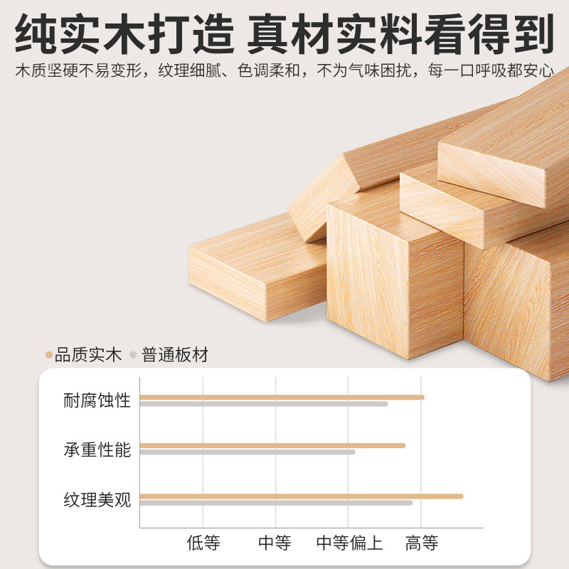 Armario de almacenamiento de madera maciza, sub-estantería con puerta, combinación libre de armarios de almacenamiento al final de la cama, estantería a prueba de polvo para el hogar de piso a techo