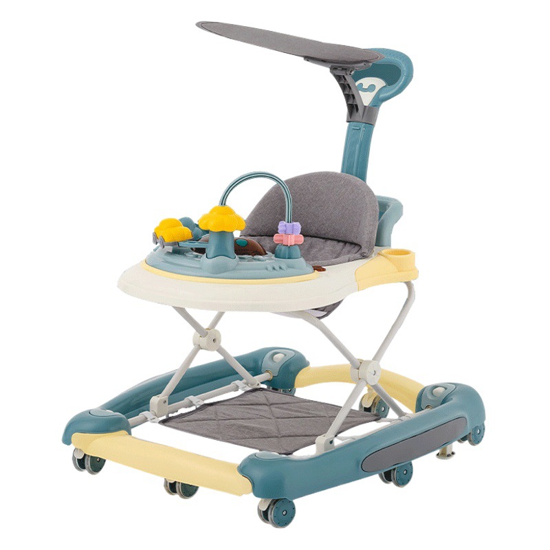 Baby Walker anti-o-pierna bebé multi-funcional anti-rollover niños y niñas pueden sentarse y empujar para comenzar la escuela