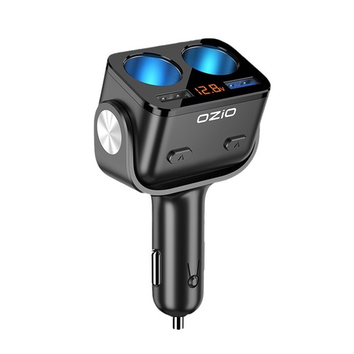 Oshur car charger flash charging cigarette lighter one to three two multifunctional usb plug mobile phone car charger fast charging