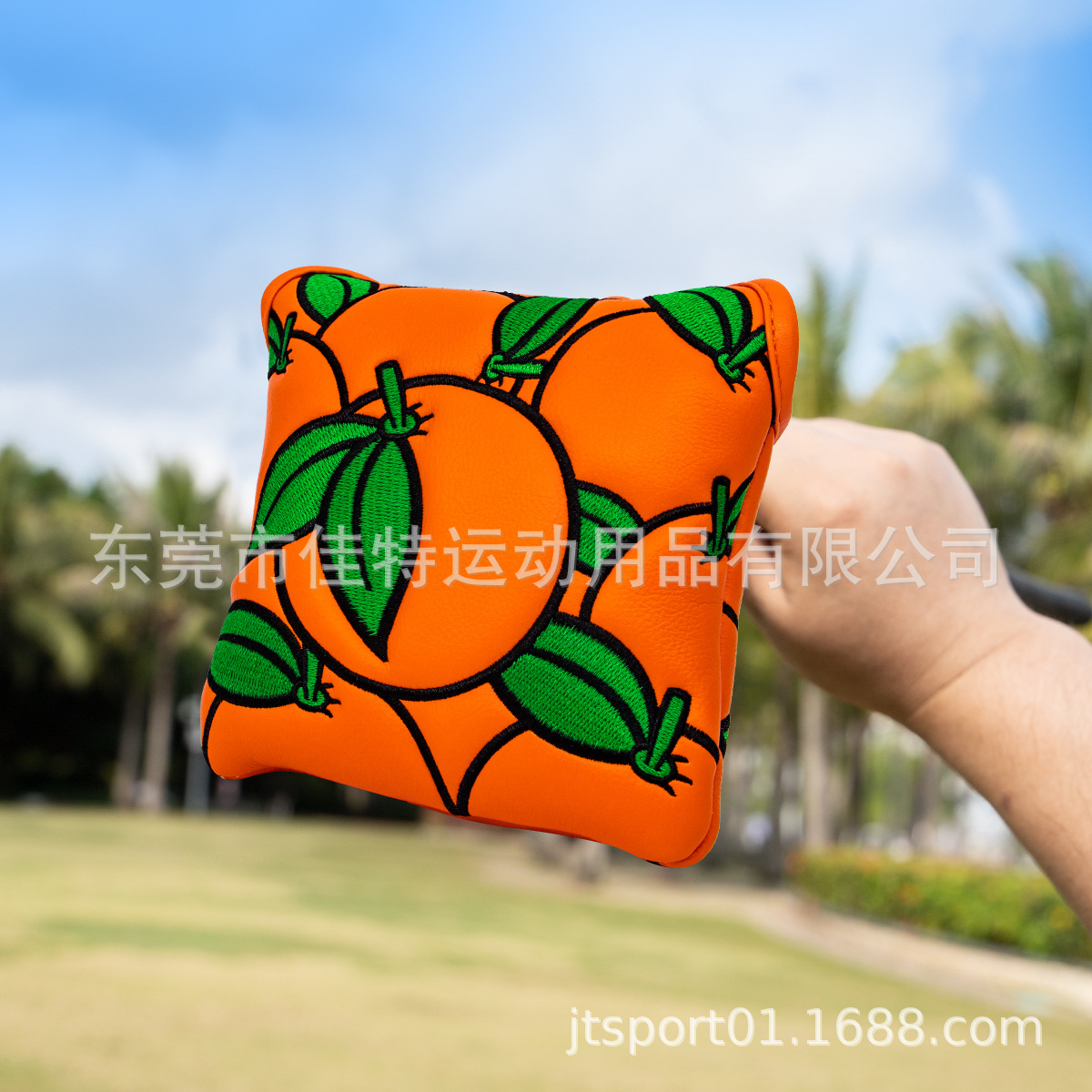Golf club manga putter imán naranja Mallet Comercio exterior Venta caliente cabeza de la varilla cubierta protectora aplicable araña