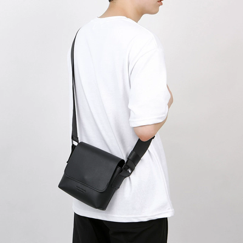 Shoulder bag, polyurethane, square, wear‑resistant Korean style, 3 sizes