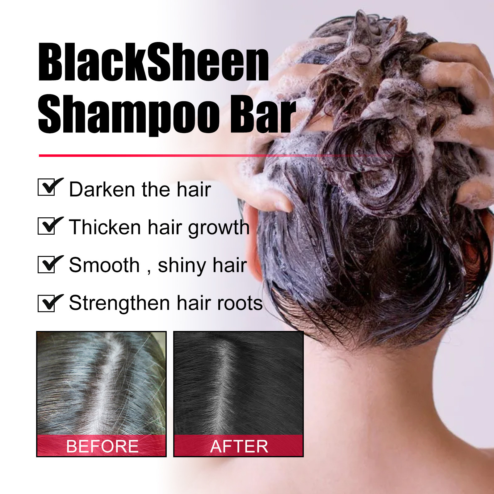 EELHOE Shampoo-Seife reinigt, spendet Feuchtigkeit, glättet das Haar, stärkt das Haar, dicke schwarze Haarpflege-Shampoo-Seife_voghion.com