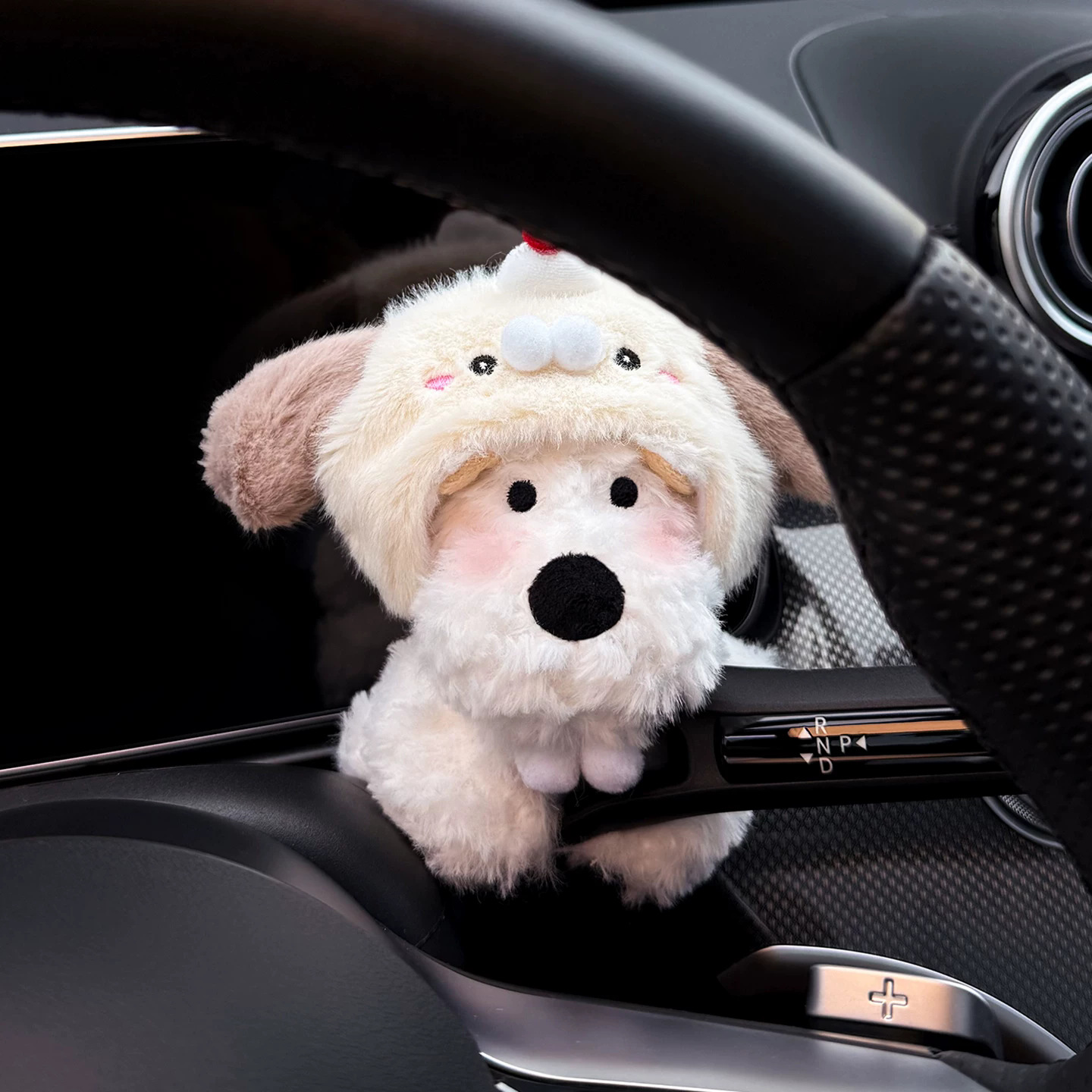 2026 New Model West Highland Car Dashboard Decoration Car Wiper Turn Signal Light Doll Car Interior Accessories Cute for Women