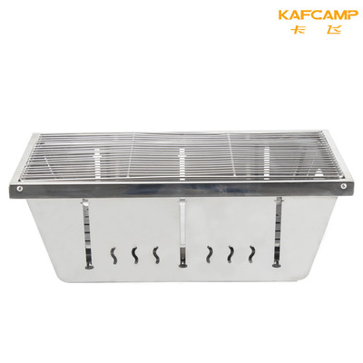 不锈钢秒折叠烤炉户外便携一体式可折叠烧烤架 家用烤炉大号6-8人