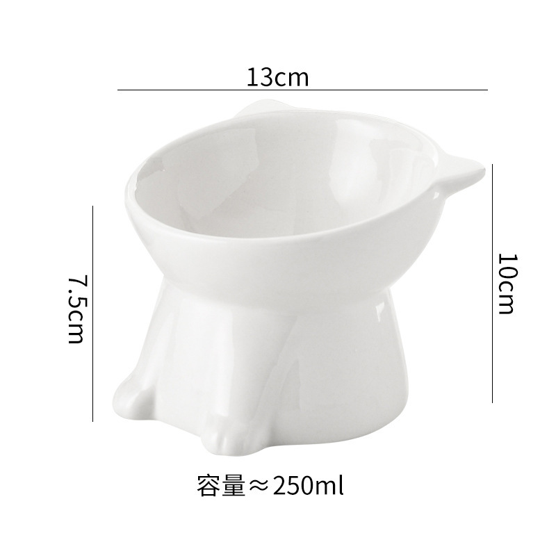 Tacos de mascotas de piernas de elefante cuello de agua potable para gatos tazón para perros alimentos para gatos al por mayor transfronterizos alimentos para gatos de cerámica