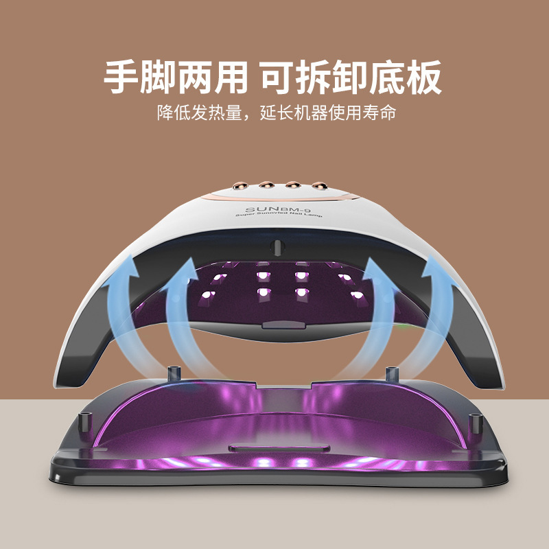 66灯珠Led美甲灯光疗机红光不黑手指甲油胶UV美甲烤灯烘干器照灯