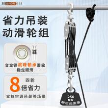 TOYOINTL8倍省力吊装动滑轮组 轴承款手拉滑轮钩空调吊装提拉其他