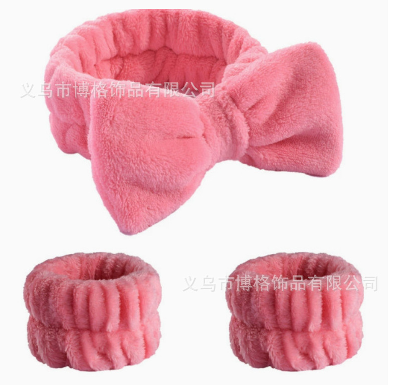 Amazon popular banda de pelo de las mujeres cara impermeable correa de muñeca traje arco simple banda de pelo accesorios para el cabello cabeza