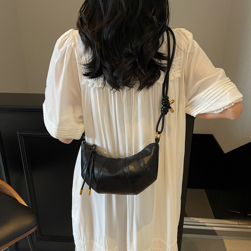 여성용 크로스보더 스플라이스 혼백, 솔리드 컬러, 다용도 크로스백, 틈새 디자인, 새로운 통근 패션 숄더백