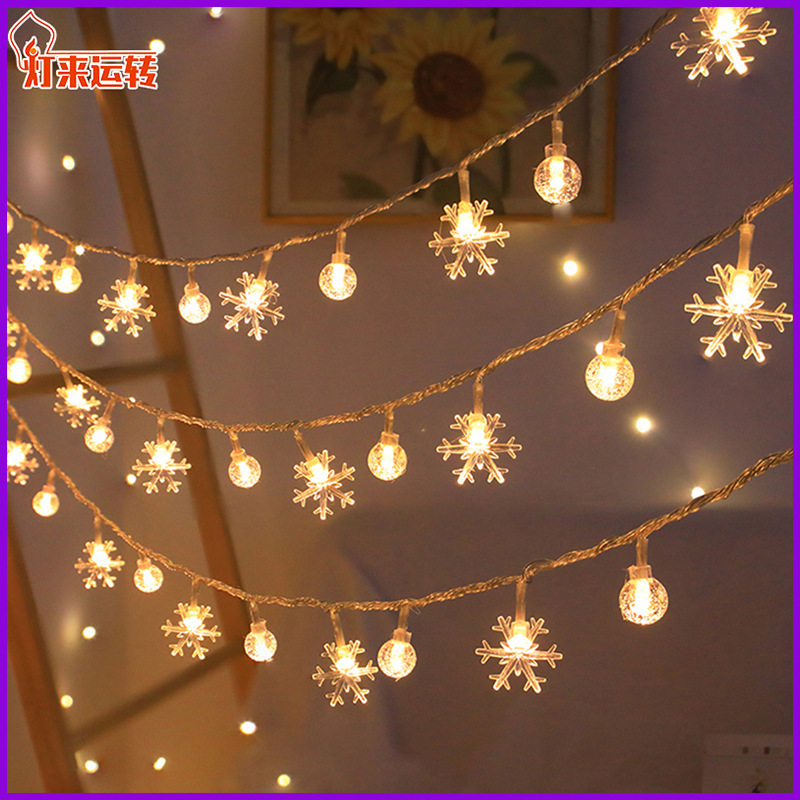 Solar light string outdoor camping tent Christmas atmosphere decoration star light with led New Year lights night light