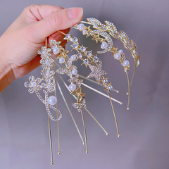 2022 New Zircon Diamond Headband Female Princess Style Headband Temperament Pearl Hairpin High-end Outing Headwear