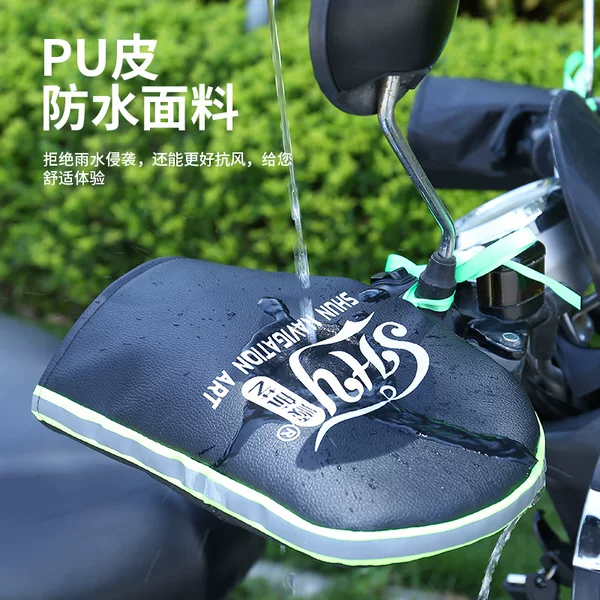 Electric Car Gloves Autumn and Winter Bicycle Velvet Warm Waterproof Battery Motorcycle Men's and Women's Riding Handle Cover