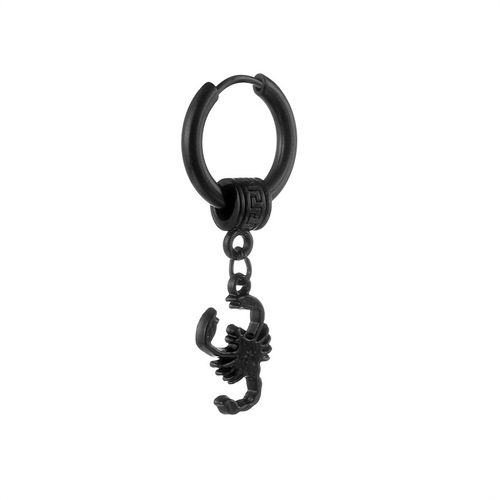 Cross-border titanium steel scorpion pendant trendy men's design personalized earrings wholesale European and American fashion street hip-hop ear bone nails