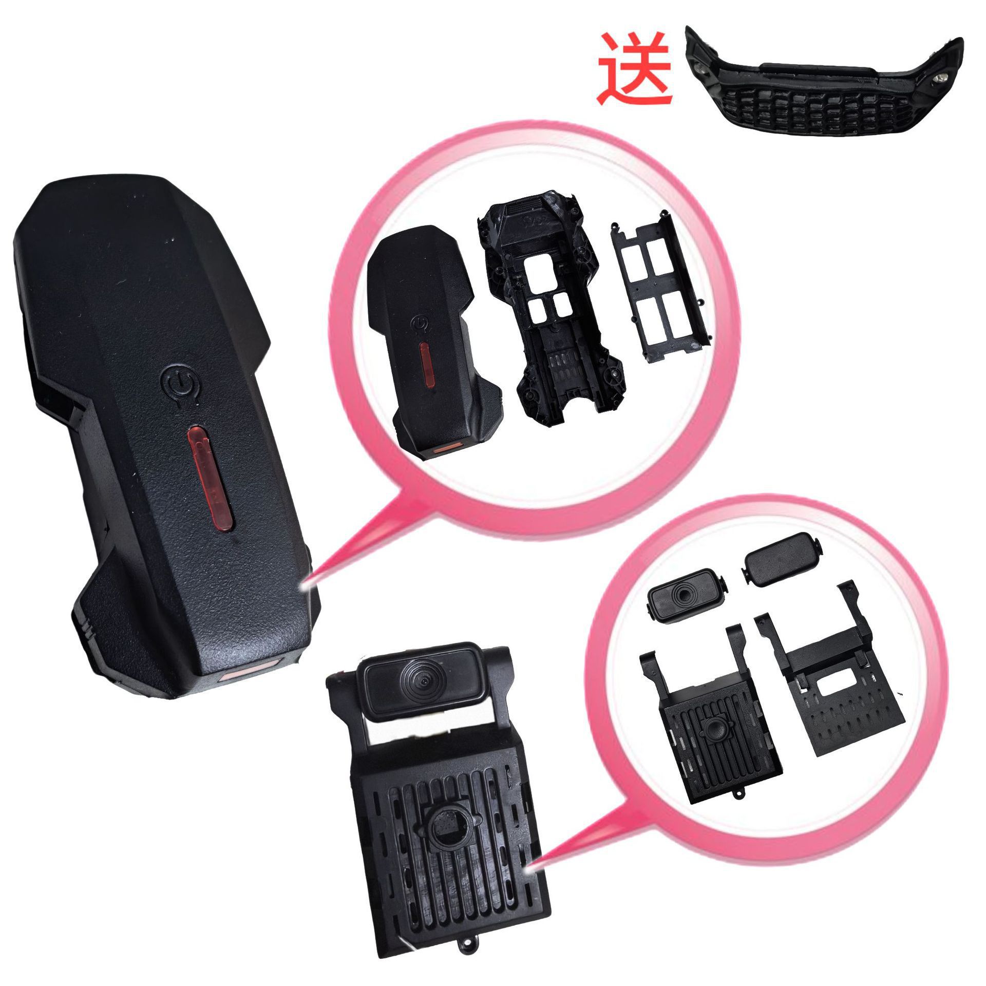 Black E88Pro High-Definition Aerial Photography Remote Control Foldableing Drone E88 Quadcopter DIY Assembly Accessories