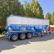 出口饲料运输罐 椎体面粉罐 水泥罐车 散装饲料运输车 牵引杆挂车