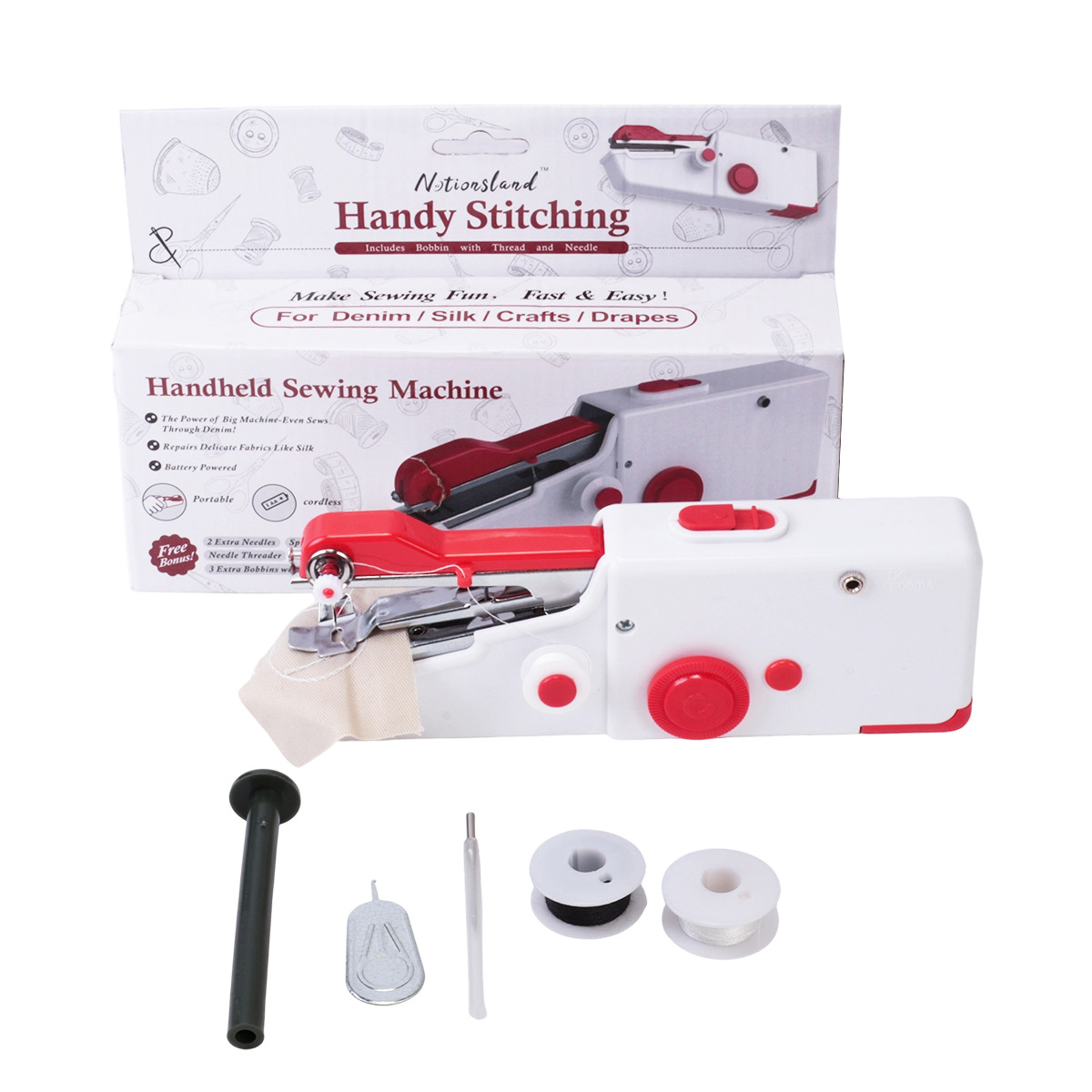 Máquina de coser eléctrica doméstica portátil USB conectable máquina de coser mini máquina de coser portátil pequeña