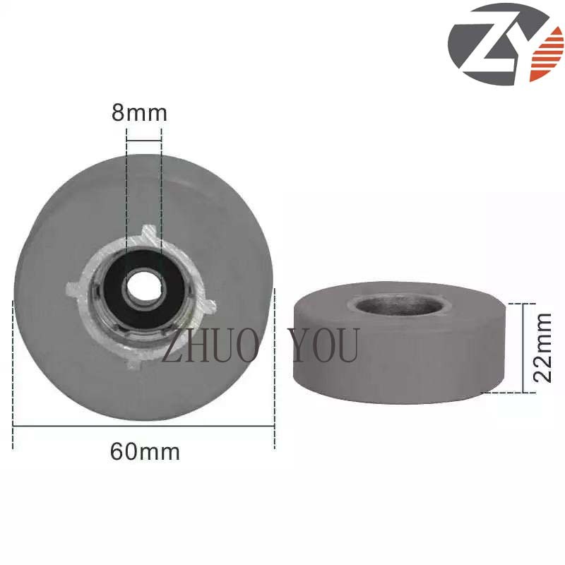Jidong xianda haode máquina de bandas de borde transportador rueda de presión 60*8*23mm brillante rueda de presión carpintería máquina de bandas de borde accesorios