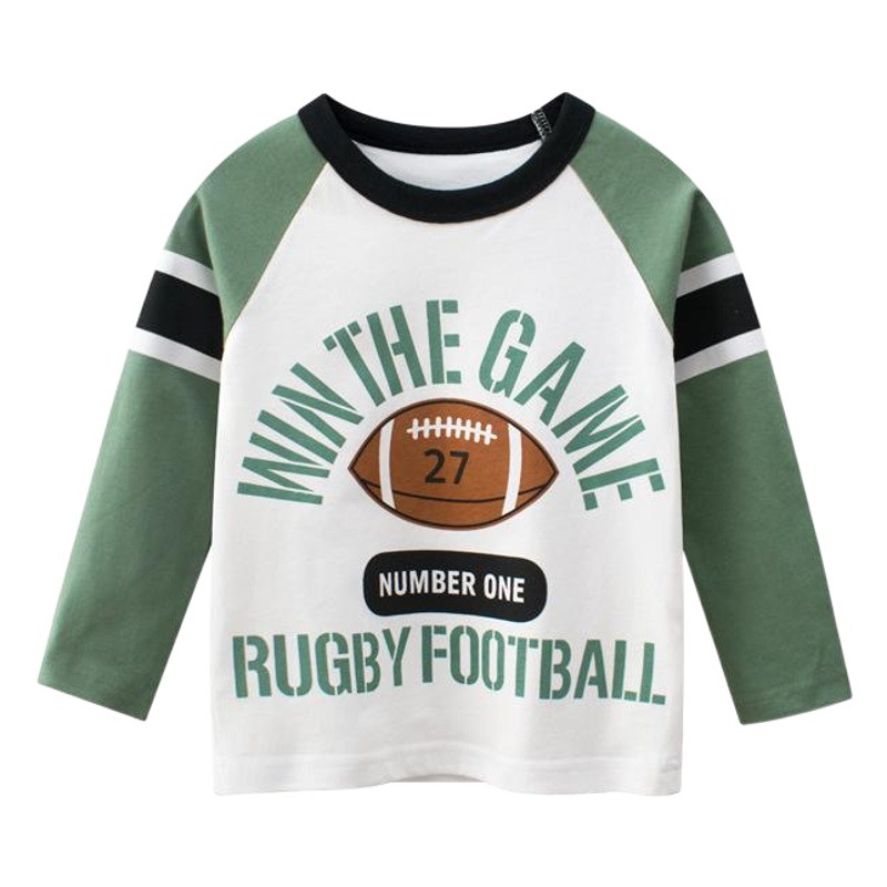 Ropa infantil de otoño 2024, estilo coreano, camiseta de algodón para niños, camiseta infantil, top de manga larga para bebés, venta al por mayor.