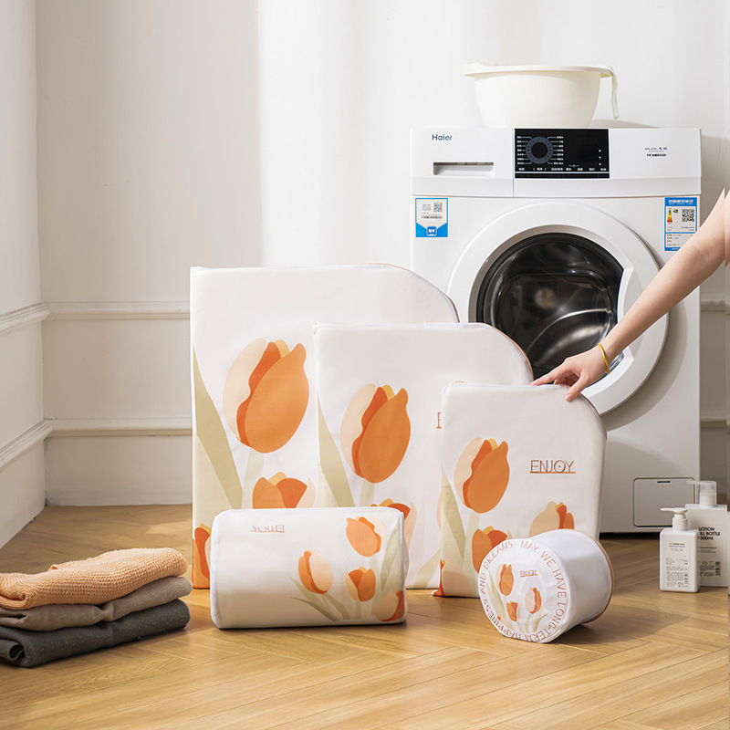 チューリップ洗濯袋家庭用厚手ブラジャーセーター洗濯袋洗濯機洗濯専用変形防止洗濯袋|undefined