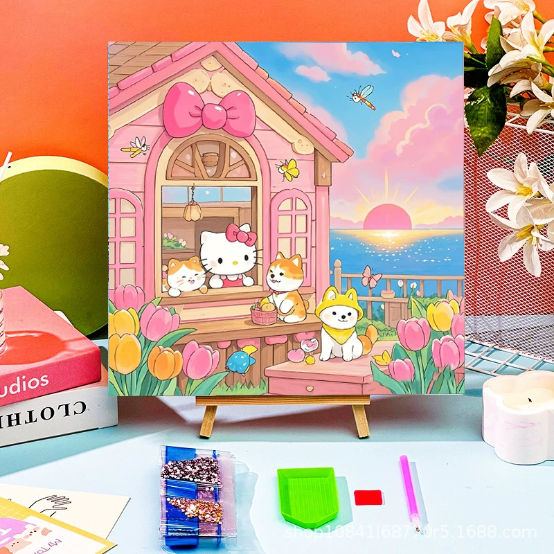 30*30 кросс-борт алмазная живопись handmade diy украшения для гостиной декор картина детская точечная алмазная живопись Kapibala каменная живопись