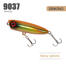 Small Popper Lures Sinking Vibration Baits Bass Trout Fresh Water Fishing Lure